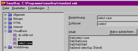 SmartKey steuert auch den Cursor